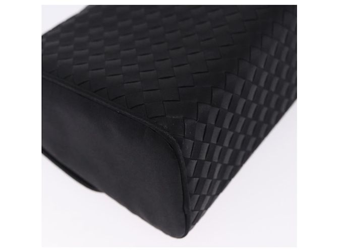 Borsa a mano BOTTEGA VENETA INTRECCIATO Nylon Nero Argento Auth 200527M - vista 15