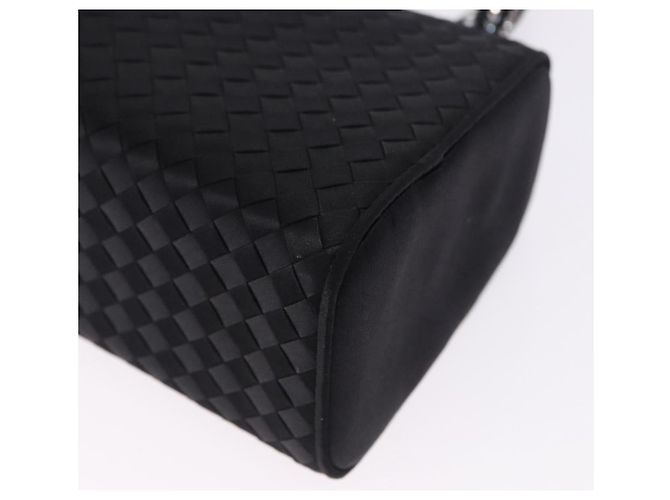 Borsa a mano BOTTEGA VENETA INTRECCIATO Nylon Nero Argento Auth 200527M - vista 16