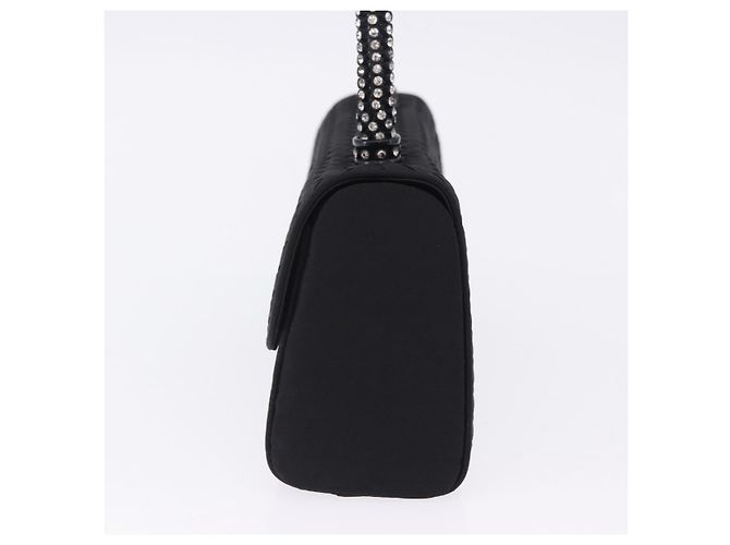 Borsa a mano BOTTEGA VENETA INTRECCIATO Nylon Nero Argento Auth 200527M - vista 3