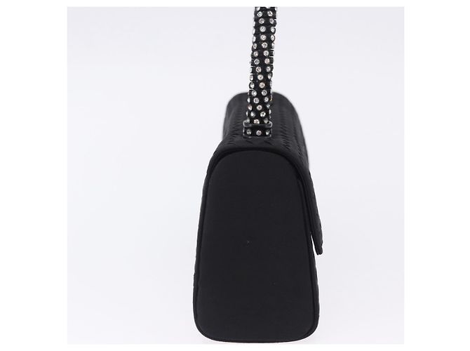Borsa a mano BOTTEGA VENETA INTRECCIATO Nylon Nero Argento Auth 200527M - vista 4