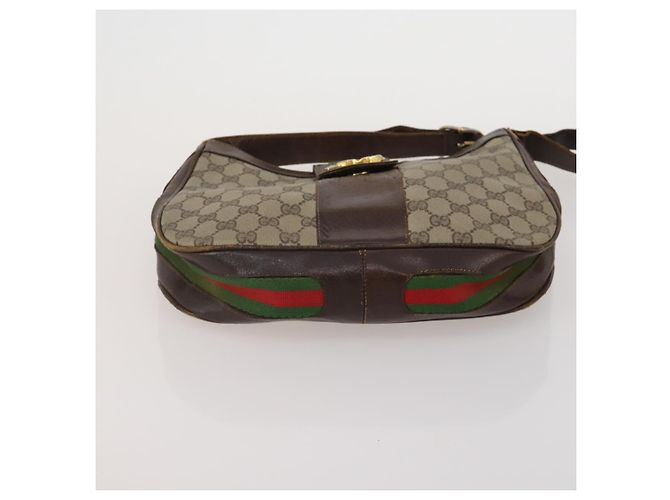 Borsa a Tracolla GUCCI GG Canvas Supreme Sherry Line Beige Brown Auth 202170 Marrone - vista 15