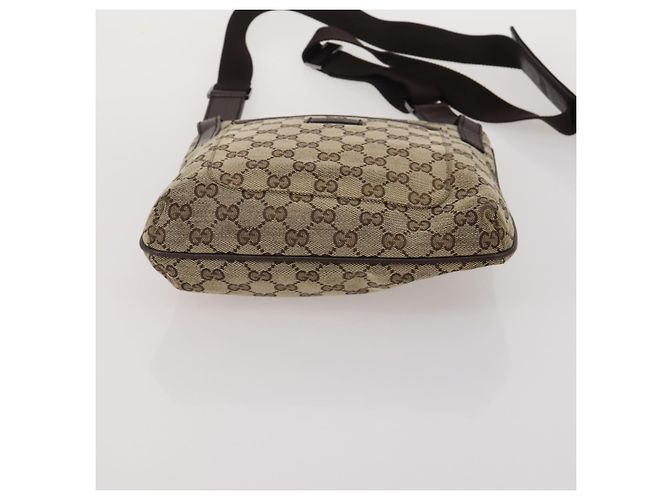 Borsa a Tracolla GUCCI GG Canvas Supreme Sherry Line Beige Brown Auth 202170 Marrone - vista 22