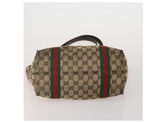 Borsa a Tracolla GUCCI GG Canvas Supreme Sherry Line Beige Brown Auth 202170 Marrone - vista 6