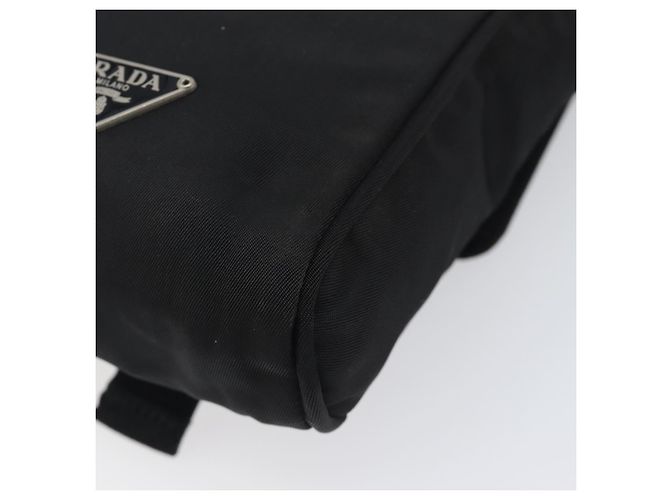 PRADA Schultertasche Nylon Schwarz Silber Auth 197869 - Ansicht 15