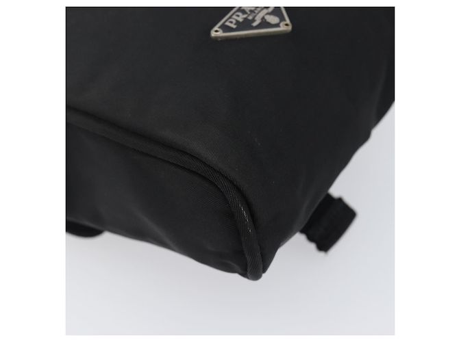 PRADA Schultertasche Nylon Schwarz Silber Auth 197869 - Ansicht 16