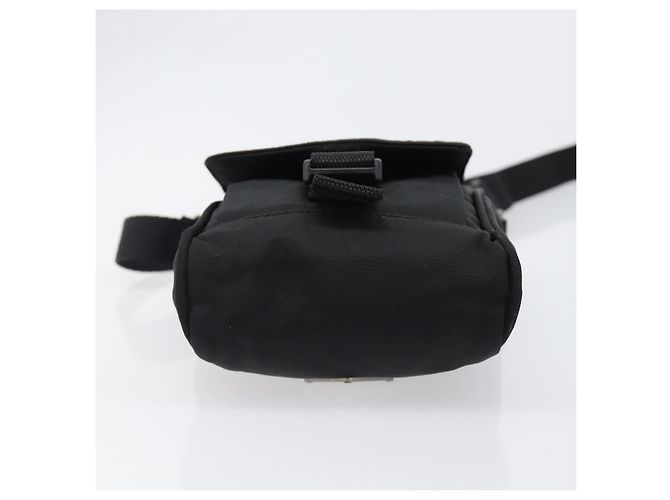 PRADA Schultertasche Nylon Schwarz Silber Auth 197869 - Ansicht 5