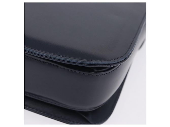 Borsa a tracolla GUCCI in pelle blu navy e tono oro Auth 201158 - vista 18