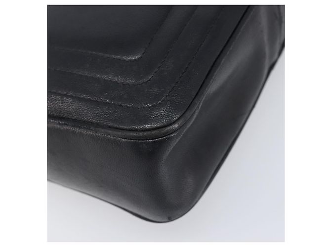 Borsa a tracolla CHANEL Matelasse con catena in pelle d'agnello nera e oro CC Auth 200959V Nero D'oro - vista 15
