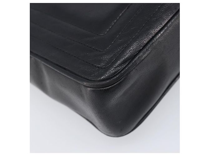 Borsa a tracolla CHANEL Matelasse con catena in pelle d'agnello nera e oro CC Auth 200959V Nero D'oro - vista 17