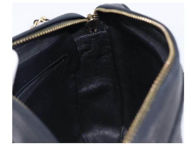 Borsa a tracolla CHANEL Matelasse con catena in pelle d'agnello nera e oro CC Auth 200959V Nero D'oro - vista 20