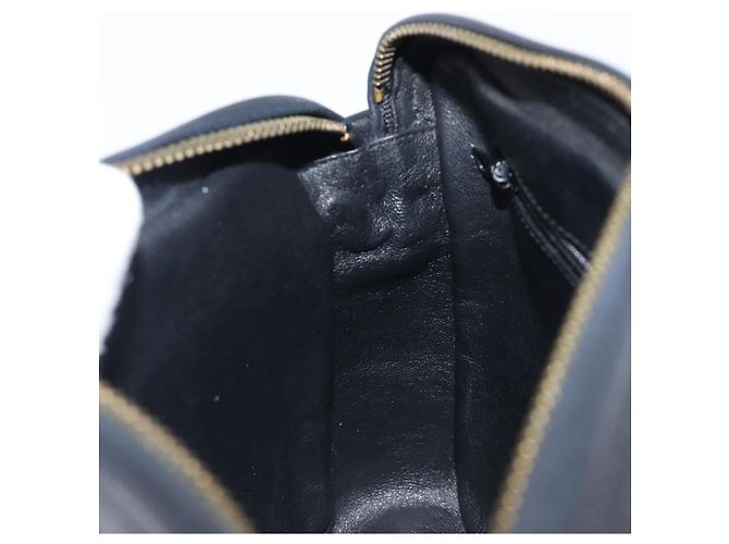 Borsa a tracolla CHANEL Matelasse con catena in pelle d'agnello nera e oro CC Auth 200959V Nero D'oro - vista 21