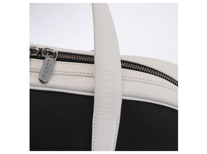 Borsa a mano LOEWE Anagram PVC Leather Black White Auth ka6073 Nero Bianco - vista 18