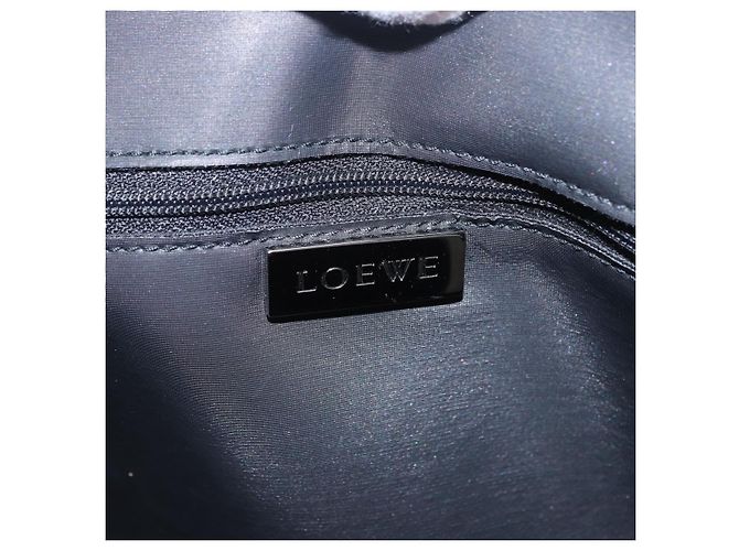 Borsa a mano LOEWE Anagram PVC Leather Black White Auth ka6073 Nero Bianco - vista 19