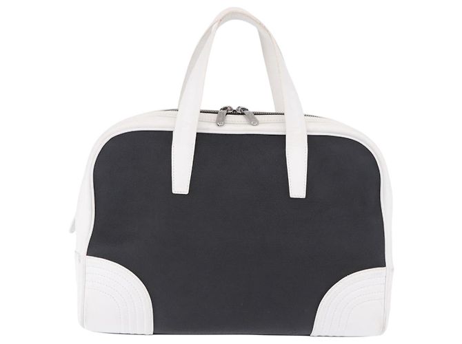 Borsa a mano LOEWE Anagram PVC Leather Black White Auth ka6073 Nero Bianco - vista 2
