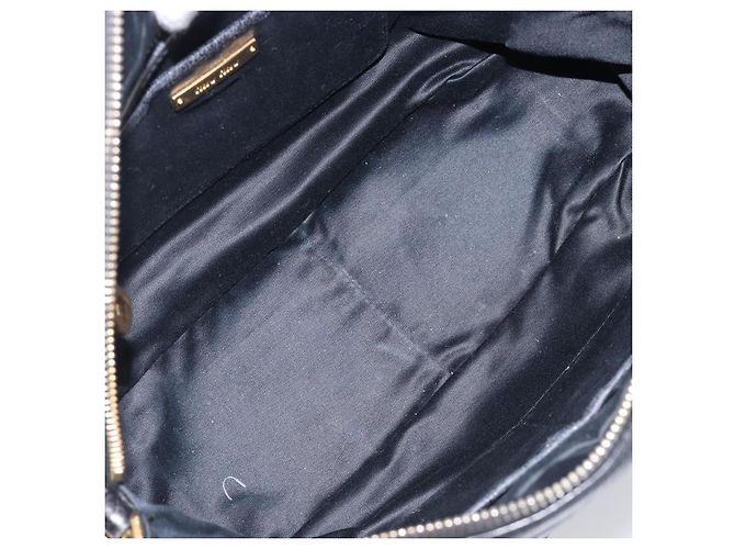 Borsa Miu Miu Vitellolux Matelassé in pelle 2way Nero Tono Oro Auth 202629V - vista 11