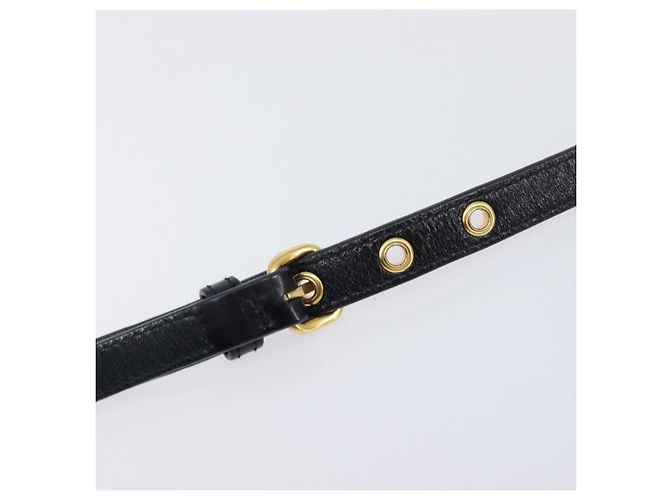 Borsa Miu Miu Vitellolux Matelassé in pelle 2way Nero Tono Oro Auth 202629V - vista 9