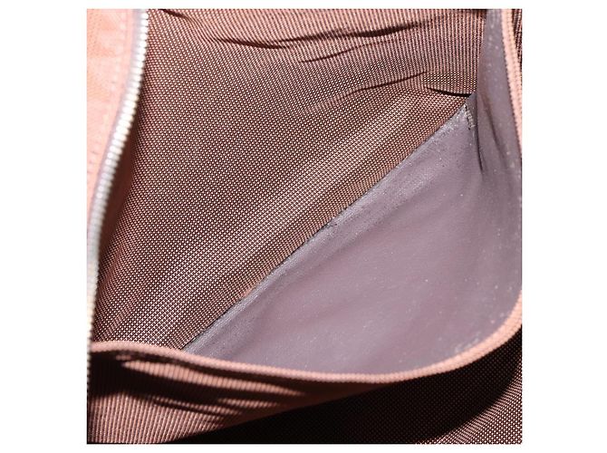 Hermès HERMES Her Line Tote MM Tote Bag Canvas Brown Silver Auth 203788 Braun Silber - Ansicht 11