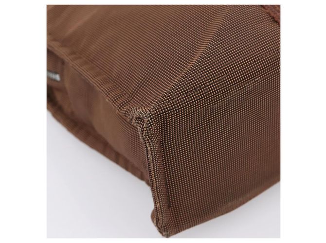 Hermès HERMES Her Line Tote MM Tote Bag Canvas Brown Silver Auth 203788 Braun Silber - Ansicht 14