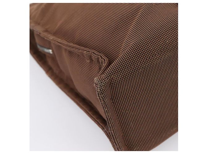 Hermès HERMES Her Line Tote MM Tote Bag Canvas Brown Silver Auth 203788 Braun Silber - Ansicht 16