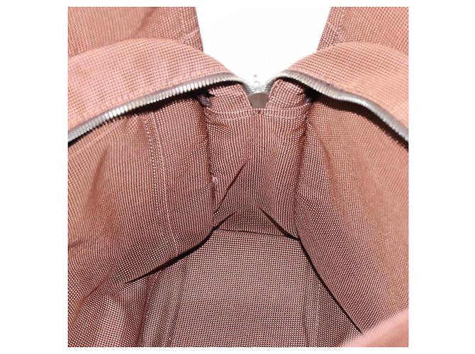 Hermès HERMES Her Line Tote MM Tote Bag Canvas Brown Silver Auth 203788 Braun Silber - Ansicht 19
