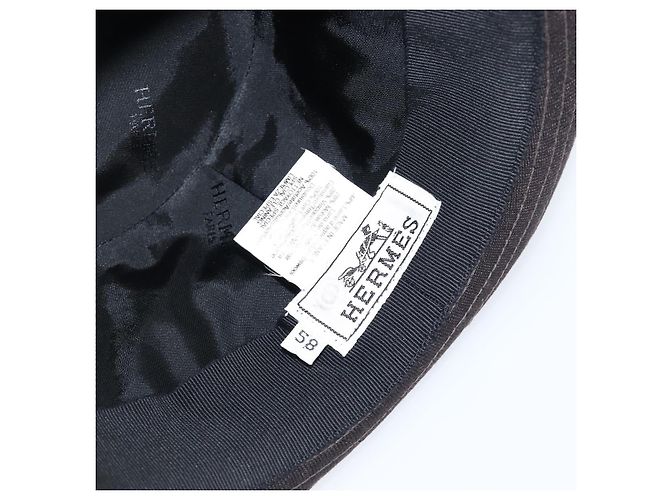 Hermès HERMES Fischerhut Wolle Schwarz Auth bs36965 - Ansicht 7