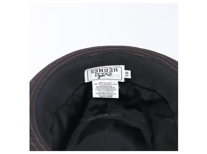 Hermès HERMES Fischerhut Wolle Schwarz Auth bs36965 - Ansicht 9