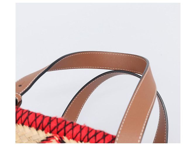 LOEWE Körbtasche aus Raffia William D. Morgan Collaboration Beige Auth BA15634SAM Golden - Ansicht 14