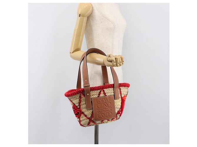 LOEWE Körbtasche aus Raffia William D. Morgan Collaboration Beige Auth BA15634SAM Golden - Ansicht 26