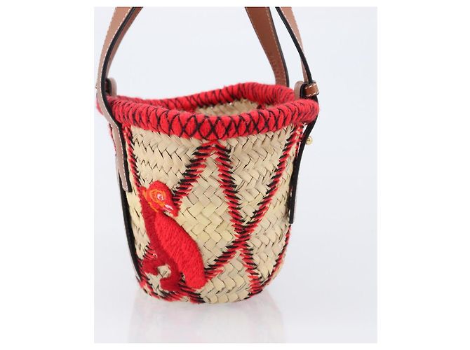 LOEWE Körbtasche aus Raffia William D. Morgan Collaboration Beige Auth BA15634SAM Golden - Ansicht 3