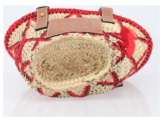 LOEWE Körbtasche aus Raffia William D. Morgan Collaboration Beige Auth BA15634SAM Golden - Ansicht 5