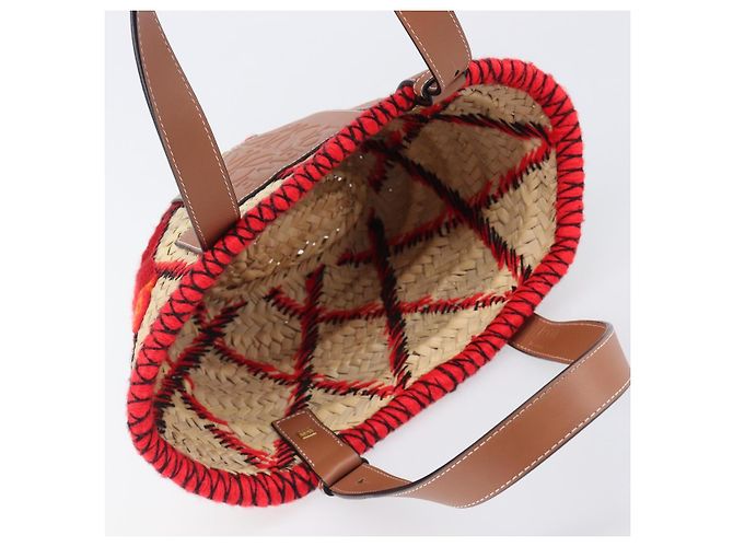 LOEWE Körbtasche aus Raffia William D. Morgan Collaboration Beige Auth BA15634SAM Golden - Ansicht 6