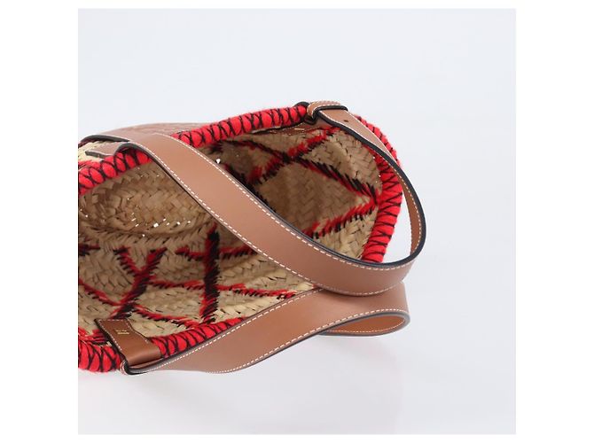 LOEWE Körbtasche aus Raffia William D. Morgan Collaboration Beige Auth BA15634SAM Golden - Ansicht 7