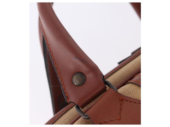 Autre Marque Borsa a mano SAINT LAURENT Canvas Beige Brown Auth ka6114 Marrone - vista 11