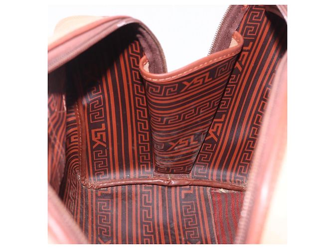 Autre Marque Borsa a mano SAINT LAURENT Canvas Beige Brown Auth ka6114 Marrone - vista 22