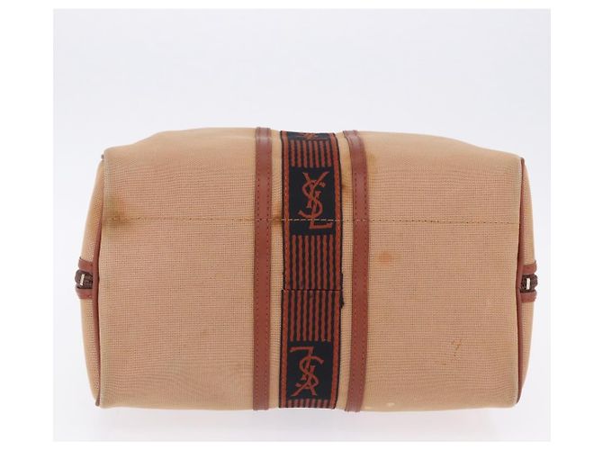 Autre Marque Borsa a mano SAINT LAURENT Canvas Beige Brown Auth ka6114 Marrone - vista 6