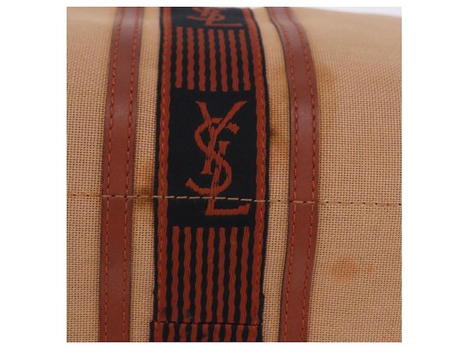 Autre Marque Borsa a mano SAINT LAURENT Canvas Beige Brown Auth ka6114 Marrone - vista 7