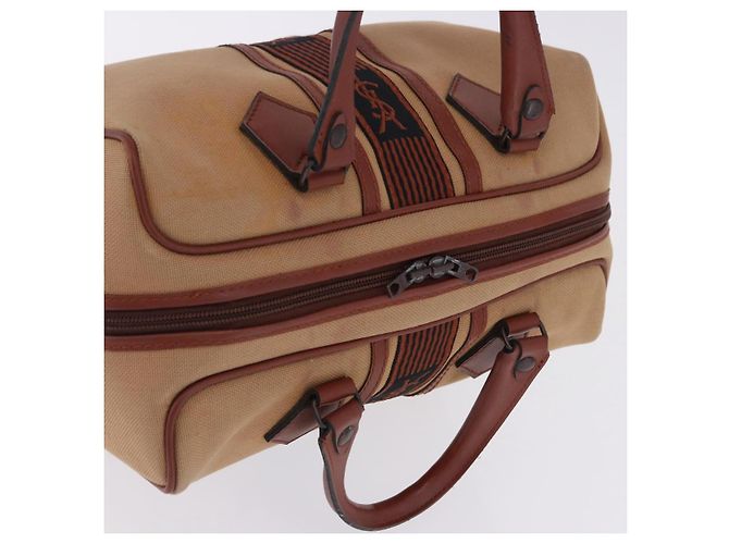 Autre Marque Borsa a mano SAINT LAURENT Canvas Beige Brown Auth ka6114 Marrone - vista 8