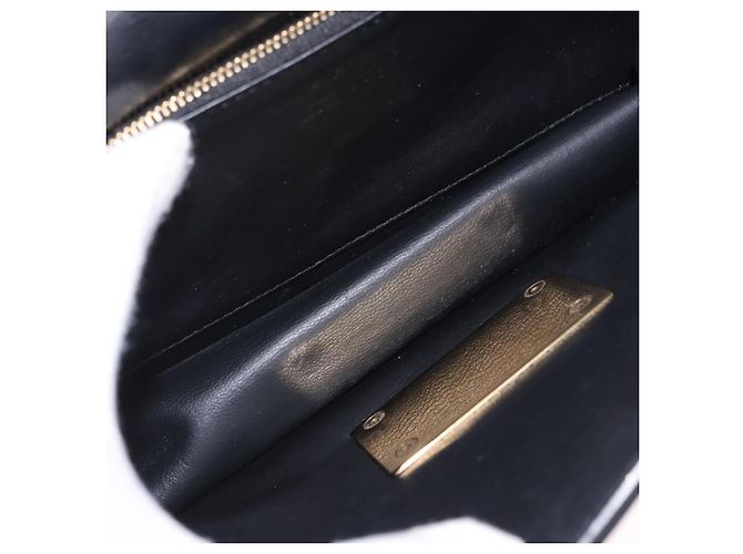 Borsa Salvatore Ferragamo Gancini in camoscio 2way nera tono oro Auth ka6147 Nero - vista 10