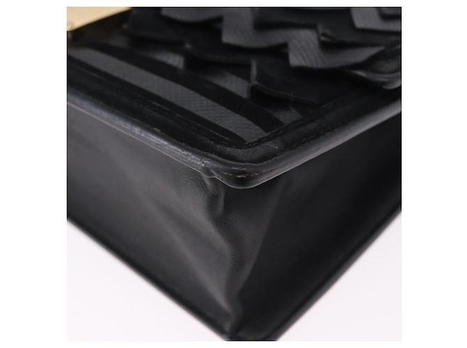 Borsa Salvatore Ferragamo Gancini in camoscio 2way nera tono oro Auth ka6147 Nero - vista 17