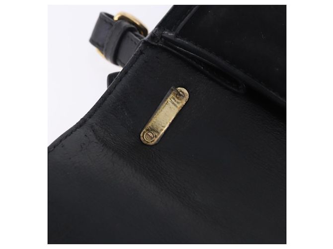 Borsa Salvatore Ferragamo Gancini in camoscio 2way nera tono oro Auth ka6147 Nero - vista 22