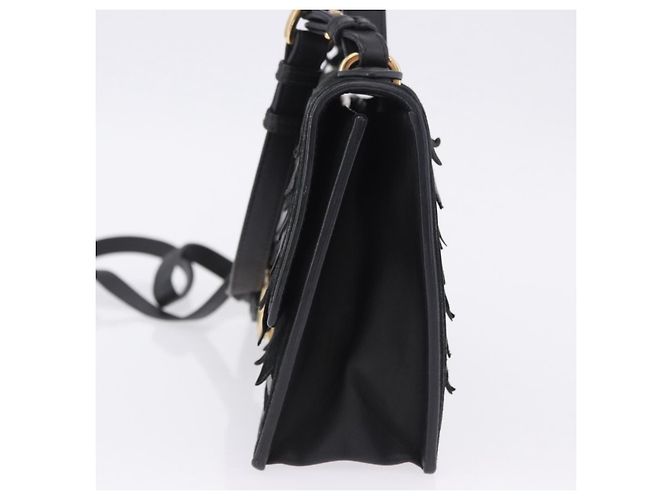Borsa Salvatore Ferragamo Gancini in camoscio 2way nera tono oro Auth ka6147 Nero - vista 3