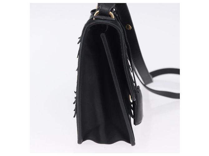 Borsa Salvatore Ferragamo Gancini in camoscio 2way nera tono oro Auth ka6147 Nero - vista 4