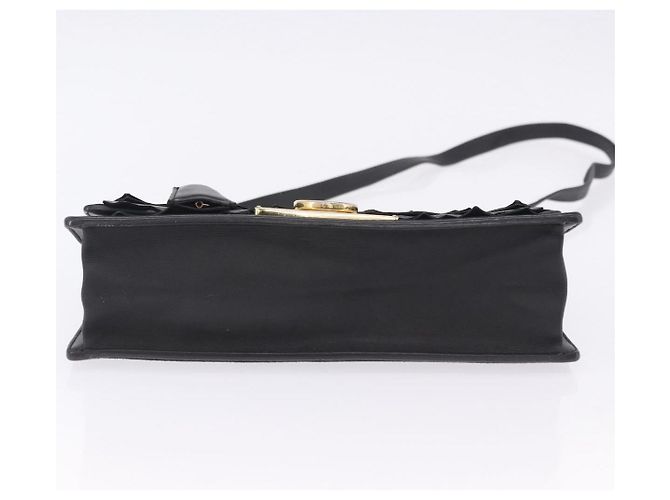 Borsa Salvatore Ferragamo Gancini in camoscio 2way nera tono oro Auth ka6147 Nero - vista 5