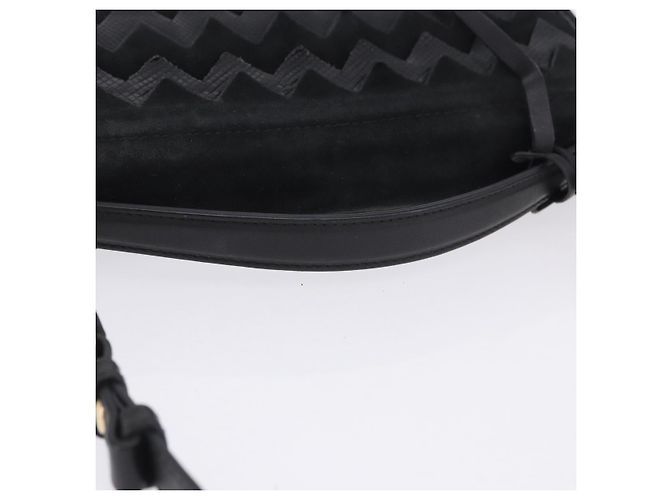Borsa Salvatore Ferragamo Gancini in camoscio 2way nera tono oro Auth ka6147 Nero - vista 7