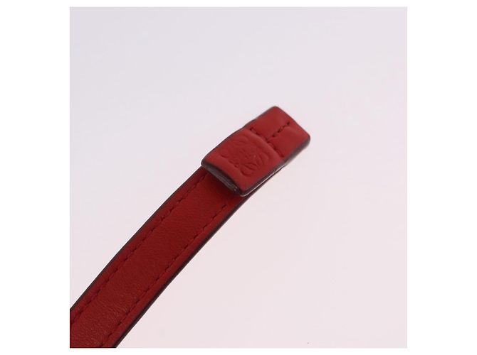 Bracciale LOEWE in pelle rossa argento autentico 203313A Rosso - vista 8