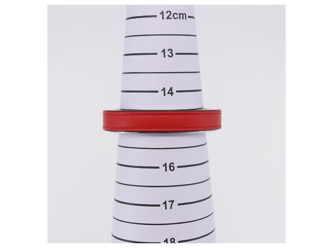 Bracciale LOEWE in pelle rossa argento autentico 203313A Rosso - vista 9