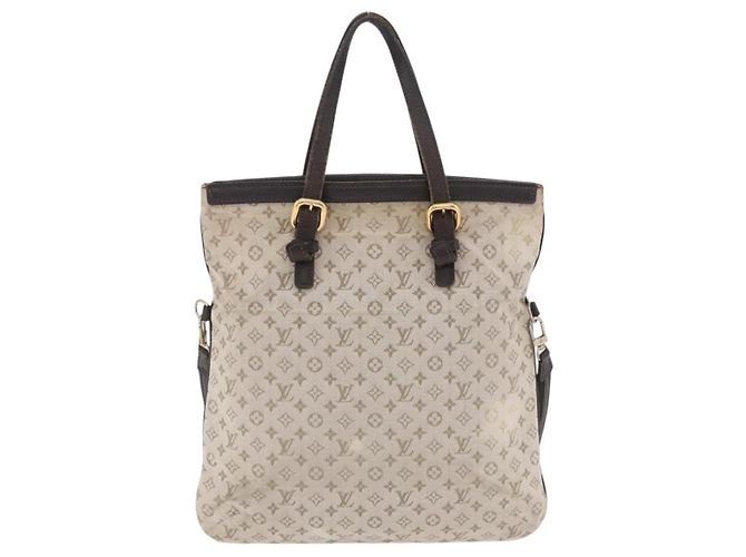 Borsa Tote 2 vie LOUIS VUITTON Monogram Mini Francoise Khaki M92209 LV Auth fm5439 Cachi - vista 2