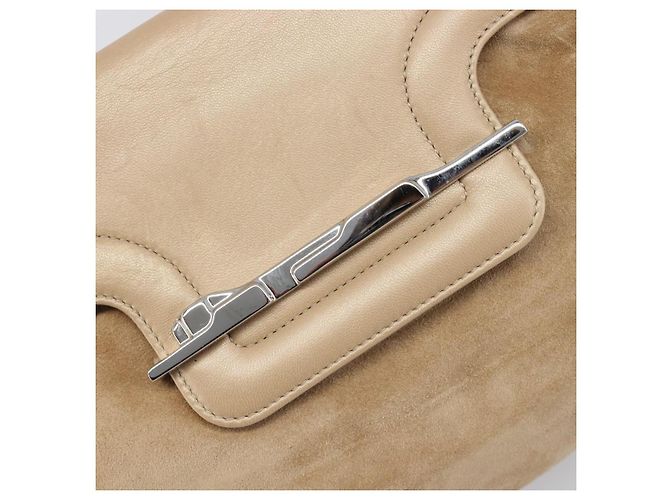 Borsa CARTIER PANTHERE Suede Beige Silver Auth 201200V Argento - vista 19