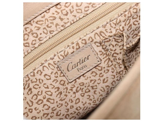 Borsa CARTIER PANTHERE Suede Beige Silver Auth 201200V Argento - vista 21