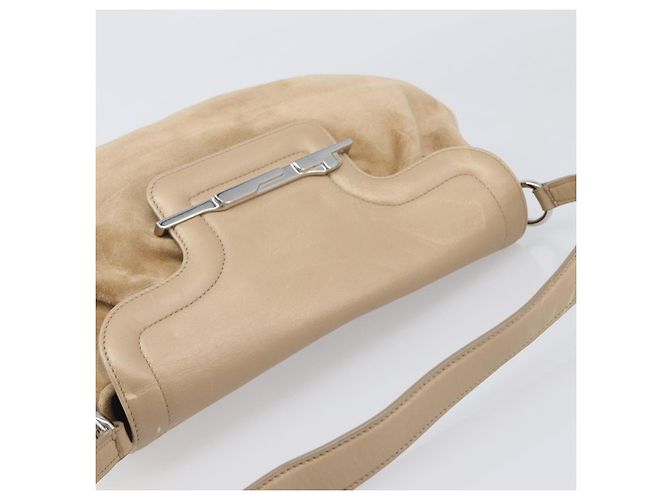 Borsa CARTIER PANTHERE Suede Beige Silver Auth 201200V Argento - vista 6